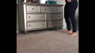 hot babe getting dressed homemade